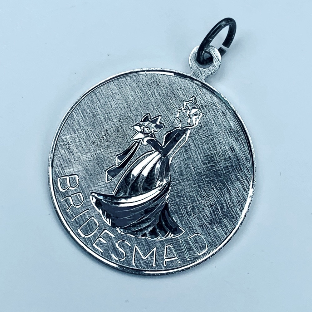 Sterling Bridesmaid Etched Charm